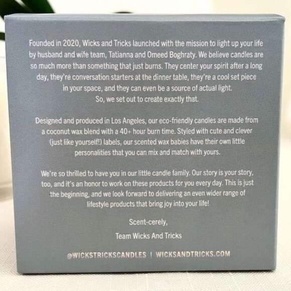 Wicks and Tricks Candle Cheaper Than Therapy 10 oz Glass Jar White Coconut Wax - Picture 5 of 5